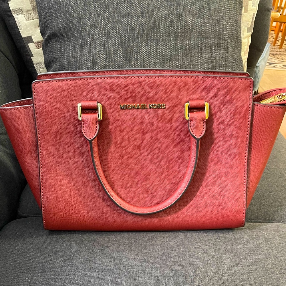Michael Kors red burgundy purse NEW NEVER USED
